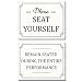 Bathroom Funny Wall Art Prints - Set of two 8x10 Photos - Please Seat Yourself