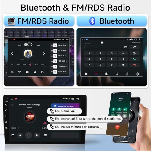 ACAVICA Android 15 Car Radio for Fiat 500 2007-2015 - 9" HD Touch Screen, Wireless CarPlay/Android Car, Bluetooth 5.0, DSP Audio, GPS, WiFi, FM, Stereo, Plug & Play, Support Rear Camera