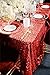 Trlyc Sequin Tablecloth Rectangular Red Sequin Table Cloth for Wedding-60x105