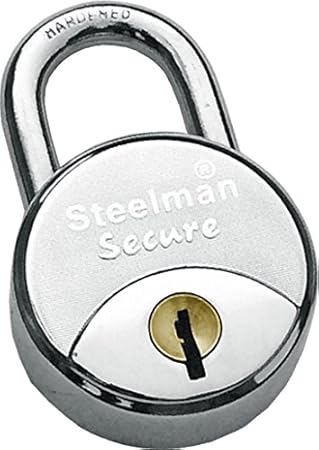 steelman Secure Padlock with 4 Big Keys for Door,Home and Commercial use,67 mm, MS Body, Best in Class Quality,Durability,Tensile Strength.