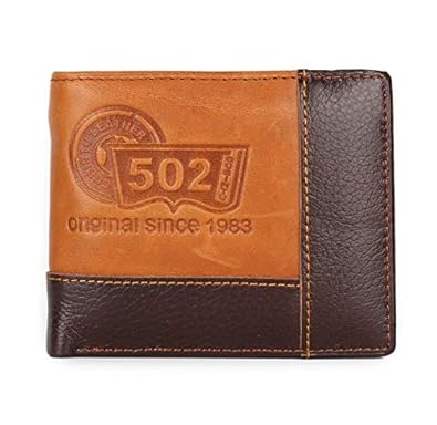 Amazon Kyawjy 盗難防止財布多機能ジッパーレトロレザーメンズバッグ