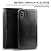 CASEOWL Compatible for iPhone X Case Wallet with Magnetic Detachable Case,9 Card Slots,Wrist Strap, 2 in 1 Folio Flip Premium PU Leather Wallet Case (Black)