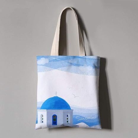 sky blue tote bag