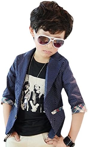 CK sky Boy's winter coat Blazer Polka Dot &amp; Plaid Suits Jackets Spring &amp; Autumn outwear 4T Dot