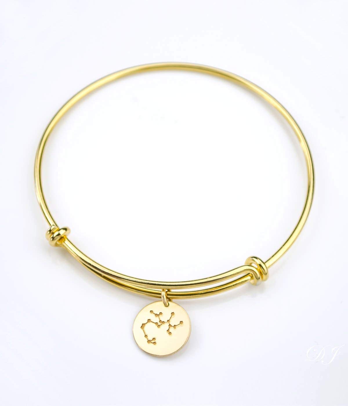 Amazon.com: Constellation Bangle Bracelet, Libra bangle, cancer bracelet, pisces Constellation 