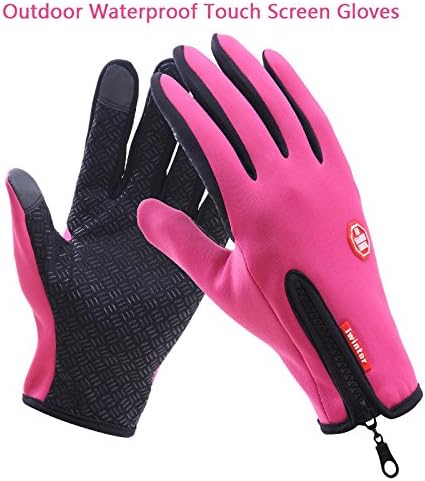 Touch Screen Windproof Waterproof Thermal Gloves for Men Women Camping Cycling Outdoor Micro-fleece Running Sport