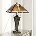 Mission Faux Wicker Tiffany Style Table Lamp