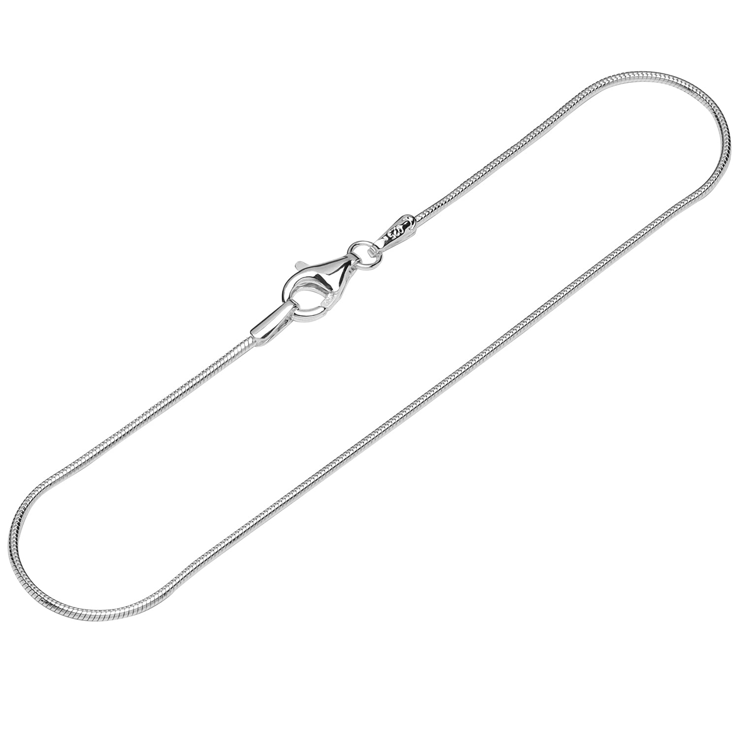 NKlaus bracelet 925 Sterling Silver 19cm snake chain round ladies design bracelet chain 12402