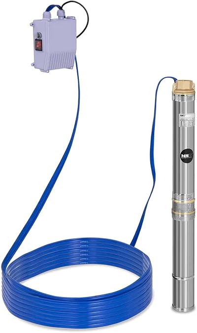 MSW Motor Technics Hillvert Submersible Deep Well Pump 3800 l/h 28m Stainless
