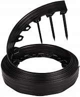 Cost Wise Midnight Black Lawn Edging 20 m Pack with 30 Pegs 40 mm High