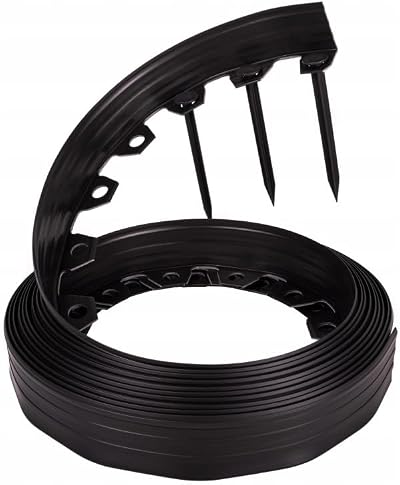 Cost Wise Midnight Black Lawn Edging 40m Pack with 30 Pegs for Circles Curves