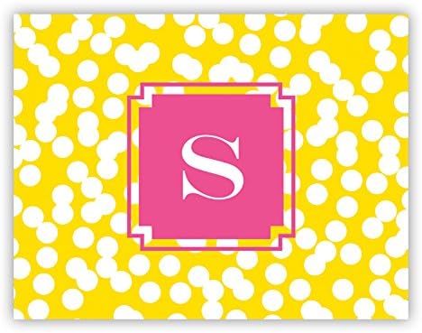 Dabney Lee AZFOLD22-SI-W-E "Letter E" Hole punch Single Initial Folded Notes