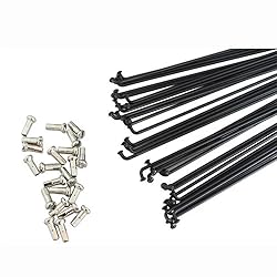 GUYANA Bike Spokes 36 X 14G Black Bicycle Spoke