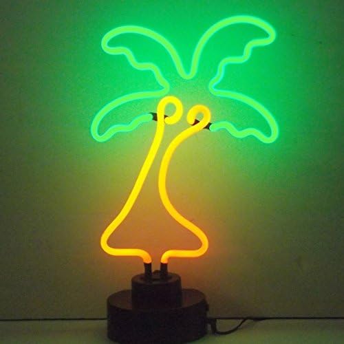 Product Details Indoor Glass tube Neon Signs with on/off switch on base A4 Size,Business Signs with Palm Tree Sculpture