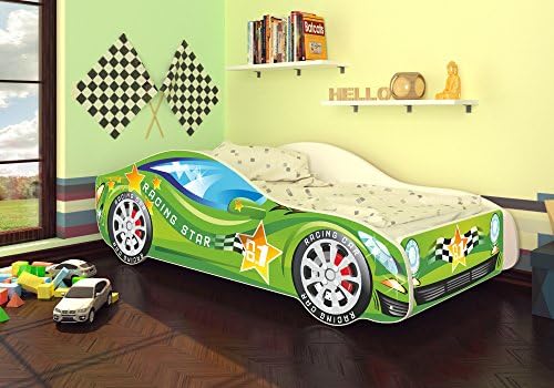 Car Cot Junior Bed with Slatted Base and Mattress 70 x 140 cm in 4 Colours