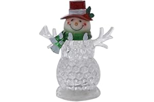 Uonlytech Christmas Tree Night Light Snowman Night Light Glowing Snowman Ornaments Christmas Lamps Lighted Snowman Figurine Kids Decor LED Decor Christmas Light The Bubble Night Lights Child