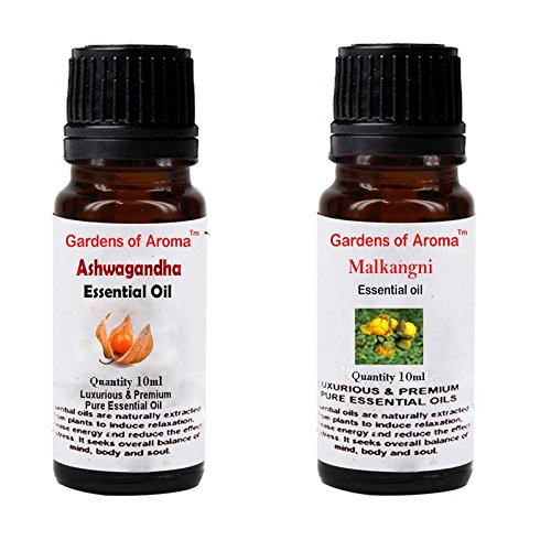 Gardens Of Aroma Ashwagandha & Malkangani Essential Oil 10 Ml Each Amazon.in Health