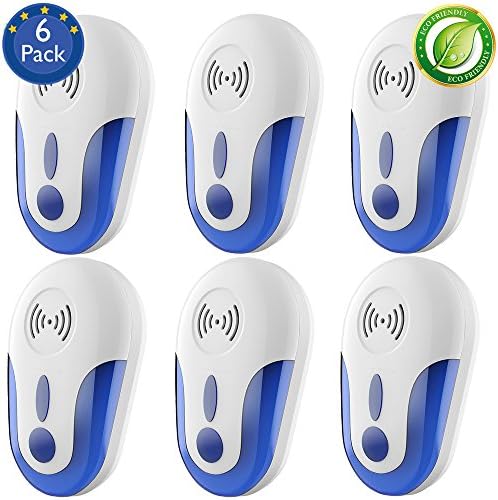 Pest Repeller - Hhusali Ultrasonic Repellent Electronic Plug In Repeller for Insects for Cockroach,Rodents,Flies,Bugs,Ants,Mice,Spiders,Fleas(Pack of 6)