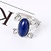 LUREME Women Mens The Vampire Diaries Elena Sapphire Crystal Daylight Ring Silver Ring(04001477)
