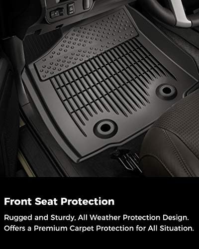 Amazon Com All Weather Floor Mats Compatible With Toyota Tacoma Double Cab 2018 2019 2020 Floor Mats Floor Liners Automotive