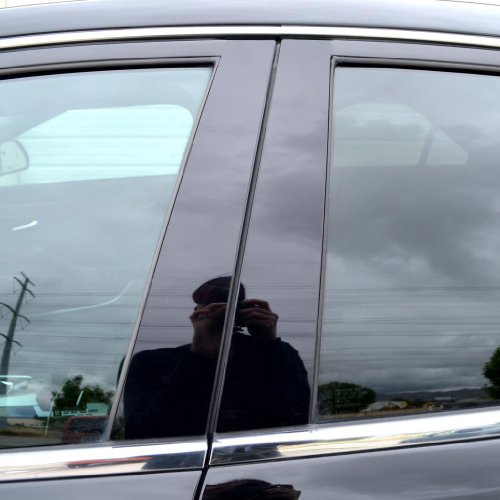Ferreus Industries Piano Black Pillar Post Trim Cover fits: 2006-2010 Dodge Charger All Models PIL-001-GB - Thumbnail 2