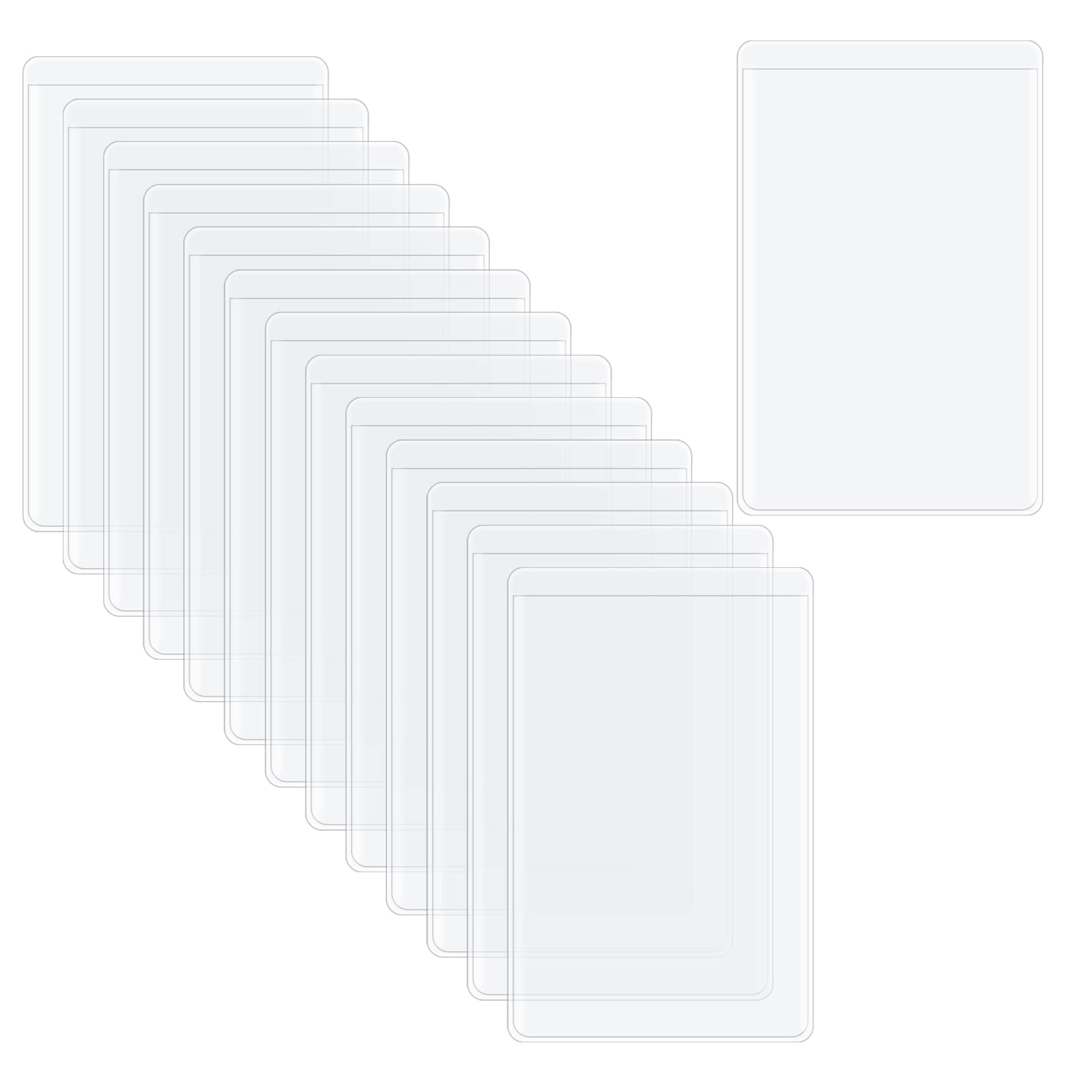 Photo 1 of Fengek 50 Packs Clear Card Holder Sleeves, Side-Open Waterproof Business Card Protector Sleeves PVC Soft for Credit Cards, Driver's License