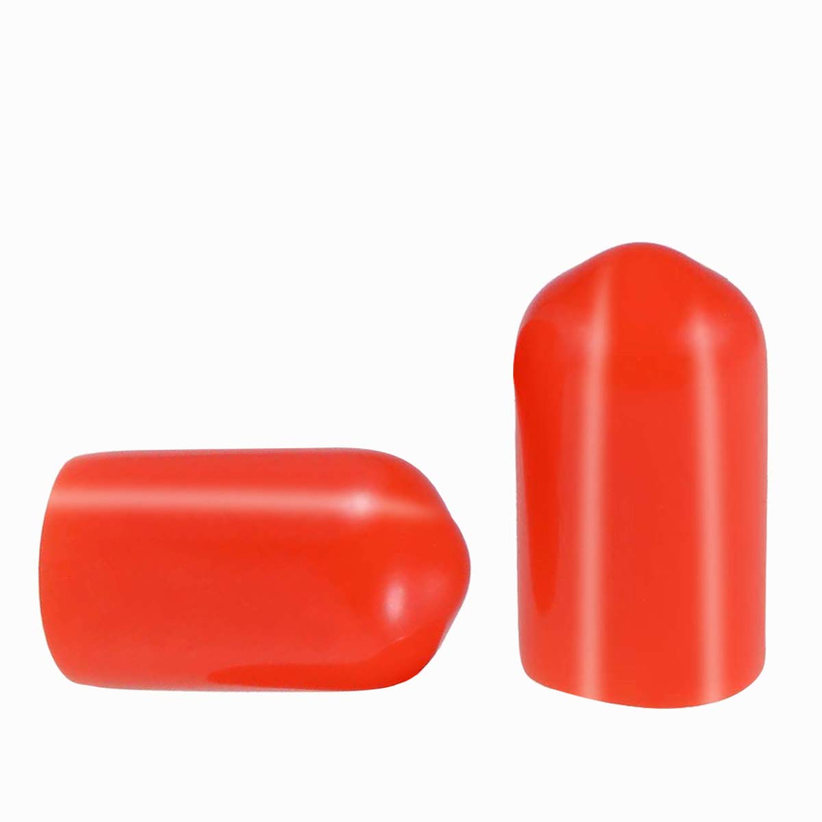 Screw Thread Protectors, PVC Rubber Round Tube Bolt Cap Plastic End Cap Cover Thread Protectors Red, Inner Dia 7mm? 100 Pcs — image 1