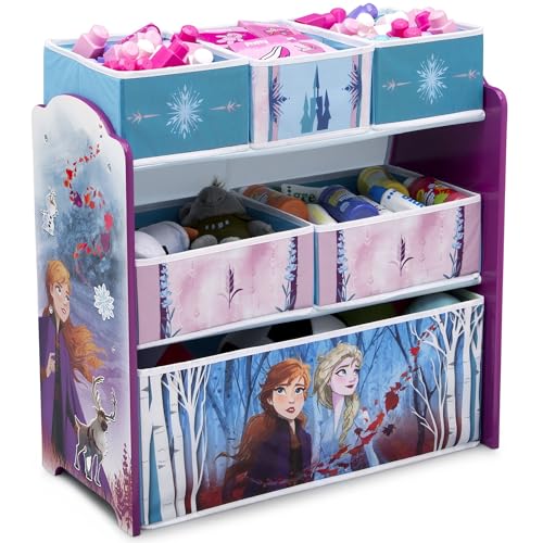 Disney Frozen II 6 Bin Design and Store Toy Organizer by Delta Children, Greeng…