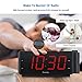 DreamSky Projection Alarm Clock Radio with USB Charging Port and FM Radio, 2 Inches Large Led Number Display with Dimmer, Snooze, Sleep Timer,12 Hr Display, Plug in Clock.