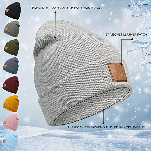 Occulto-Leatherpatch-Winter-Muetze-Beanie