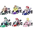 HUAWELL Supe Mari Bs Kart Pull Back Cars Motorcycle Luigi Yoshi Toad Princess Peach Donkey Kong 2.5 Inch for Kids+ Gift (6 Pcs)
