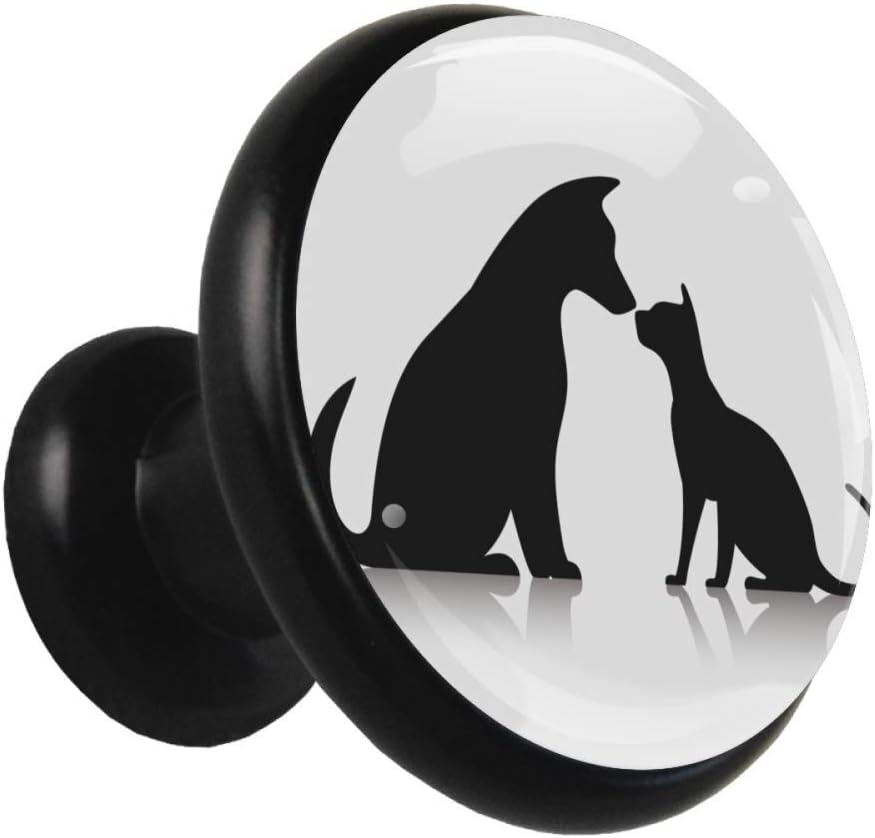 Soporte de perillas de gabinete Animales Gatos Perros Perillas de
