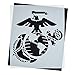 Large U.S Marine Corps Stencil for Painting on Wood, Fabric, Walls, Airbrush + More | Reusable 12 x 14 inch Mylar Template (USMC Military Logo)