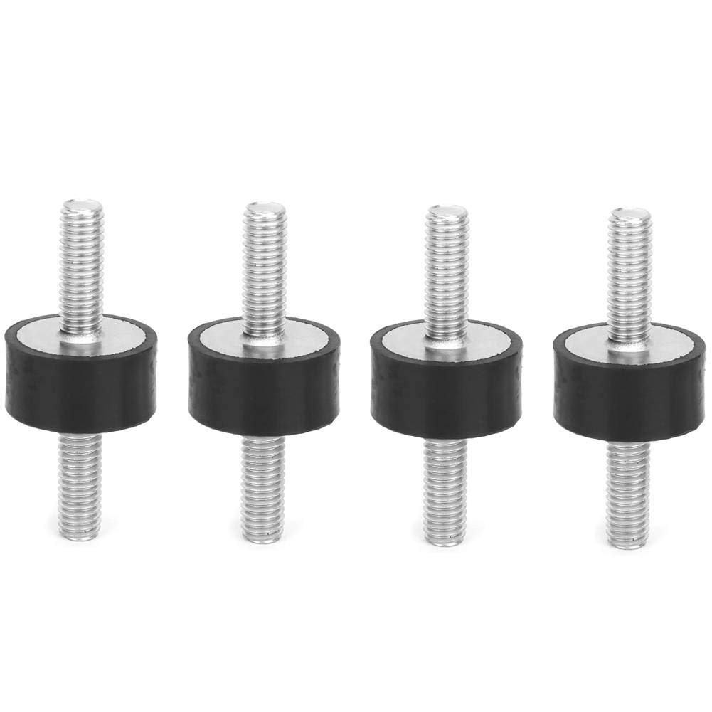 Rubber Bobbin Mounts, 4 Pieces M6 Anti-Vibration Isolator Mounts Shock Absorber Car Boat Bobbin Damper Blocks for Air Compressors Gasoline Engines(VV20*10 M6*18-12.99)