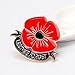 Red Lest We Forget Poppy Brooch Pins Broach For Hero Soldier Remembrance day Gifts