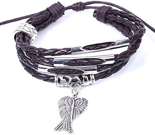 Europe and the United Style Wings of the Angel Accessory with Wooden Beads Adjustable Cuff Charm Bangle