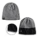 OMECHY Mens Winter Warm Knitting Hats Plain Skull Beanie Cuff Toboggan Knit Cap 4 Colors