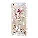 iPhone 6 Plus/6S Plus Case,HAOTP(TM) 3D Handmade Bling Crystal Lovely Butterfly Flowers with Shiny Sparkle Rhinestone Diamonds Design Clear Soft TPU Cover Case for iPhone 6 Plus/6S Plus (Butterfly)