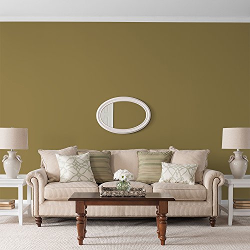 One Coat - Glidden - Interior Paint & Primer, Pickled Okra, Green Paint Color, Gallon, Flat - Thumbnail 4