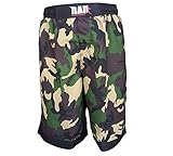 RAD MMA Fight Shorts Grappling Short Kick Boxing Cage Fighting Shorts White and Green Camo