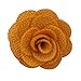 Hansicod Men's Lapel Flower Handmade Boutonniere Pin for Suit (Yellow)