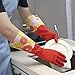 Dishwashing Gloves, Non-slip Household Kitchen Cleaning Rubber Gloves with Lining for Women (2-Pack)