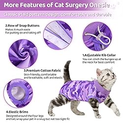 SUNFURA Camo Printed Cat Recovery Suit, Cat