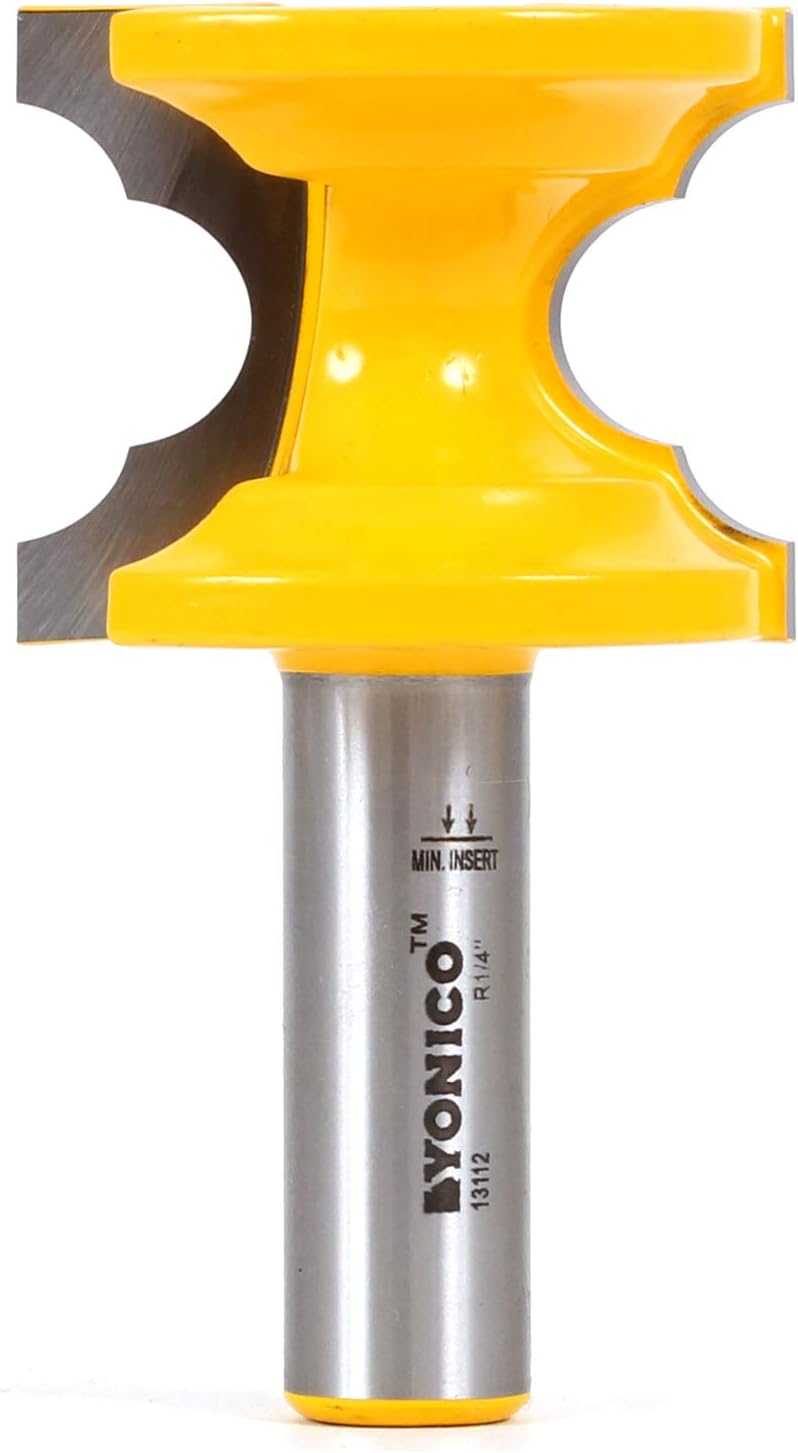 Yonico 13112 1-1/4-Inch Double Bullnose Furniture Trim & Molding Router Bit 1/2-Inch Shank