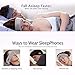 Bluetooth Headband Headphones for Women & Man, Pococina Wireless Music Earphone for Sleeping Running Yoga, Built in Mic (Black)