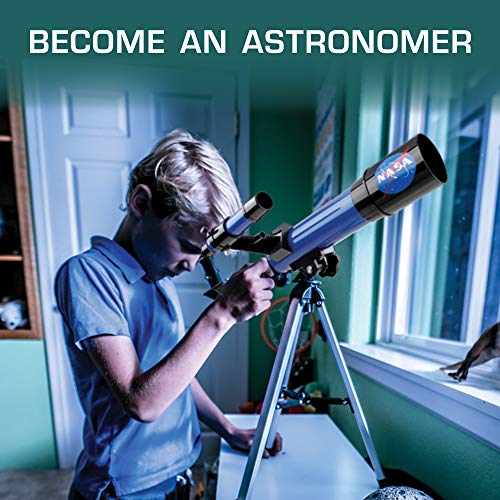 51MfKBg26oL NASA Lunar Telescope for Kids – Capable of 90x Magnification, Includes Two Eyepieces, Tabletop Tripod, Finder Scope, and Full-Color Learning Guide, The Perfect STEM Gift for a Young Astronomer - Image 4