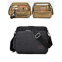 Urmiss Classic Multifunctional Versatile Mens Womens Canvas Messenger Bag Handbag Crossbody Shoulder Bag Leisure Bag Travel Purse