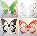 ElecMotive 36 Pcs 3D Color Crystal Butterfly Wall Stickers with Adhesive Art Decal Satin Paper Butterflies Home DIY Decor Removable Wall Decor