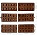 39 Piece Christmas Chocolate Mold Set, Christmas Theme Silicone Moulds, Ideal for Xmas Shaped Chocolate, Ice, Lotion Bars, Candy, Jelly, Candles, and Other DIY Products