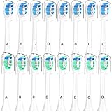 Qlebao Replacement Brush Heads for Phillips Sonicare Electric Toothbrush, Plaque Control/9028, fit FlexCare,HealthyWhite, EasyClean, Plaque Control,Gum Health-Teeth Whitening (8 Pack)